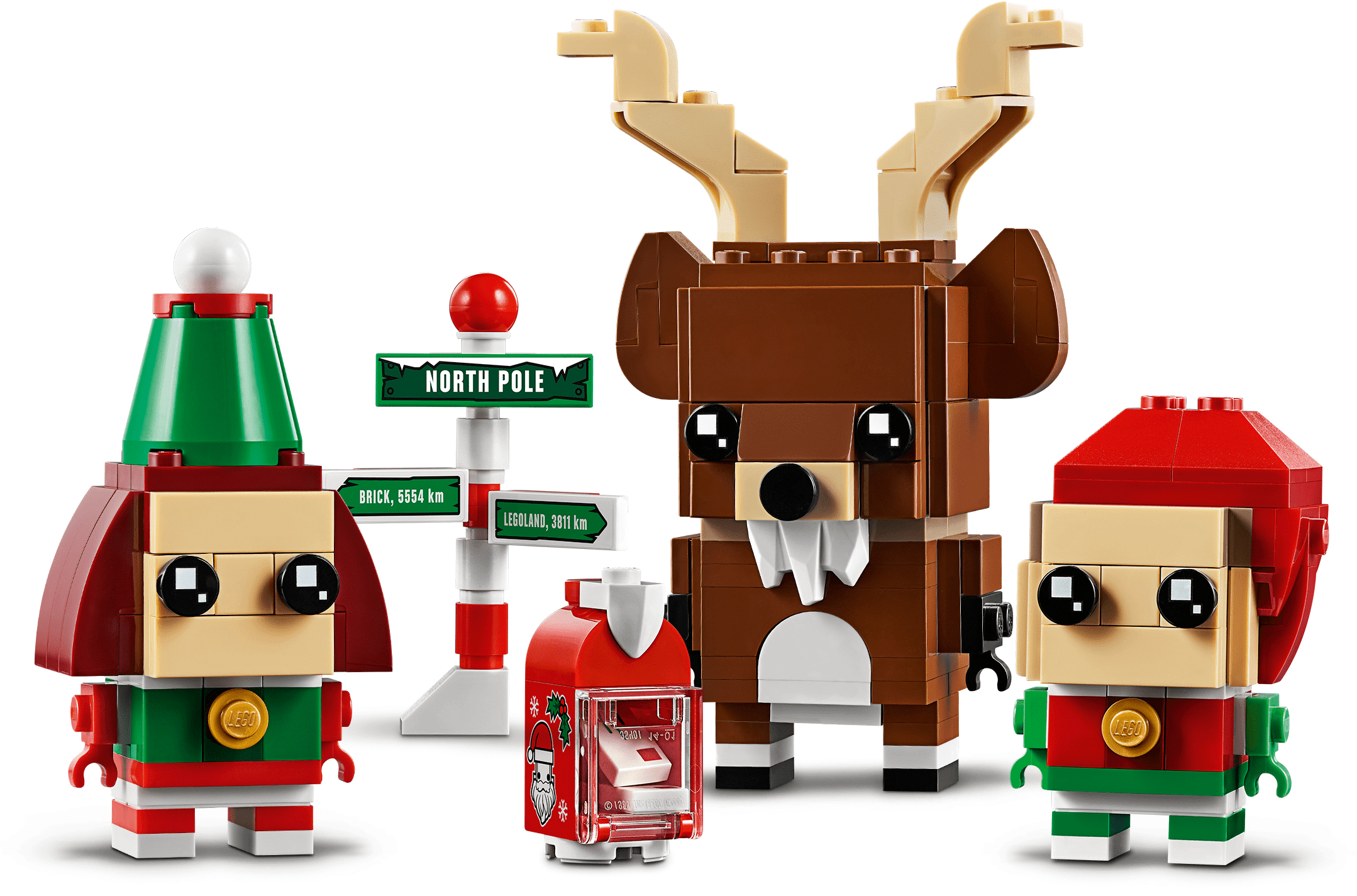 Lego brickheadz reindeer elf and elfie sale